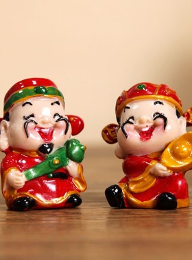 中式财神摆件客厅玄关电视柜酒柜工艺品家居摆件创意摆件