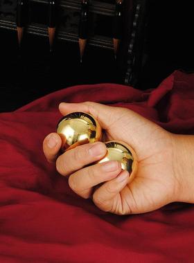 纯铜球黄铜实心球 5 6 7 8装饰圆球健身球手球工艺品送礼