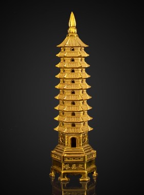 铜文昌塔摆件13层9层十三层九层工艺品家居书房书桌文昌塔装饰品