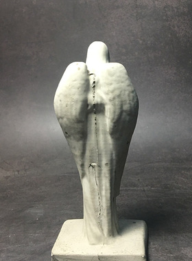 冬官手作 水泥鱼缸造景布景活石摆件装饰品神话人物祈祷得天使