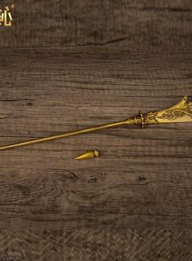 一心斋纯铜小关刀青龙偃月刀配件关二爷关公神像法器武器桌面摆件