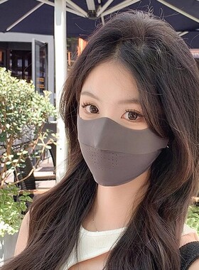 冰丝防晒口罩防紫外线女夏季新款薄透气高颜值全脸无痕护眼角面罩