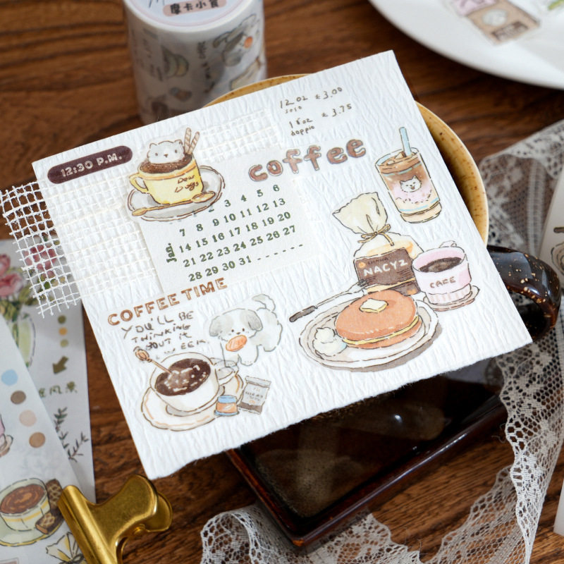 暮光特油胶带慢生活日记系列手帐装饰复古欧式DIY打底拼贴4款防水,淘宝优惠券,粉丝福利购,淘宝优惠卷