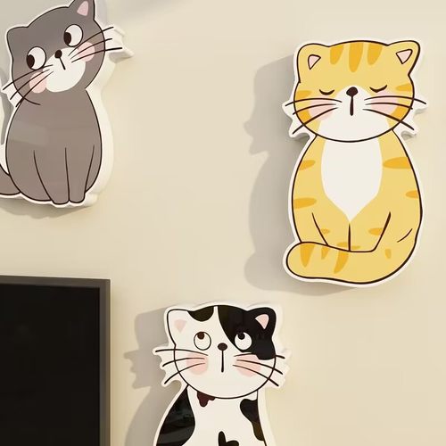 网红电视机背景装饰品挂件墙面装饰2024新款客厅沙发壁画布置贴纸 - 图2