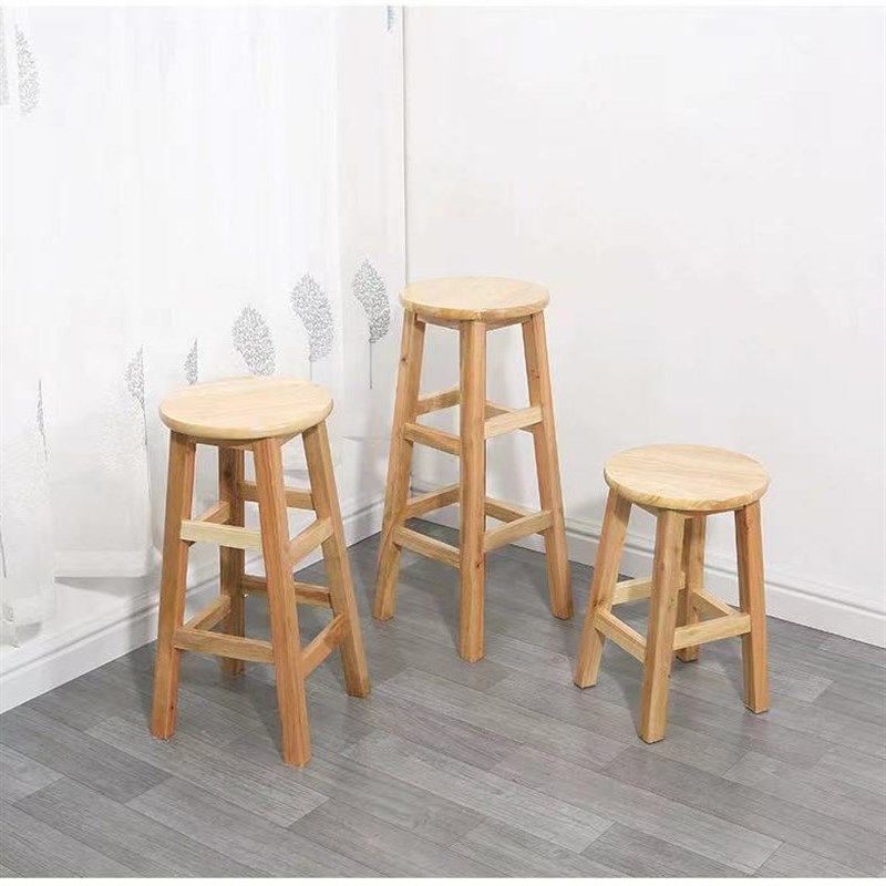 实木凳子家用圆凳子儿童小凳子奶茶店吧台凳全橡木凳高脚凳成人凳,淘宝优惠券,粉丝福利购,淘宝优惠卷