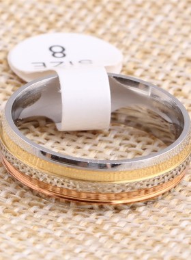 新品个性a 简约 戒指 女 不锈钢 对戒钢戒指 不锈钢情侣对戒现货