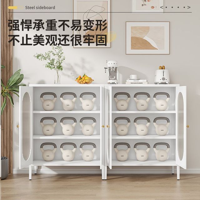 White household b tin dining side cabinet floor-to-ceiling wall integrated kitchen storage cabinet black balcony storage cabinet shoe cabinet
