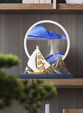 速发敬沃流沙画摆件带o灯创v意艺术沙漏客厅送老师纪念品礼物桌面