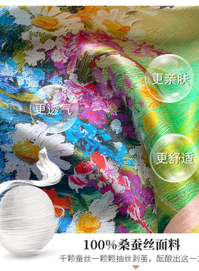 油画风碎花紫色真丝小方巾女士高档100%桑蚕丝丝巾围巾妈妈韩版潮