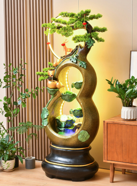 葫芦流水招财假山循环水景观喷泉摆件客厅办公Q室乔迁新居开业礼
