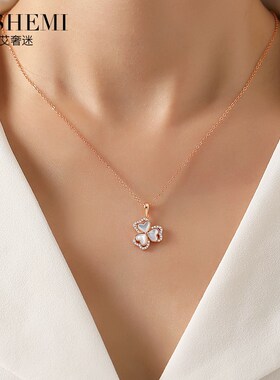 纯银项链女款配饰2024新款爆款锁骨高级感轻奢小众七夕礼物送女友