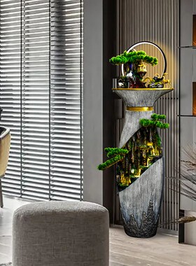 水景摆件喷泉招财流水落地家居装饰品风水轮乔P迁新居礼品开业礼