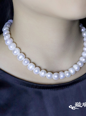 璇瑶令 天然正品淡水珍珠项链 个性大珠子颈链送妈妈婆婆生日礼物