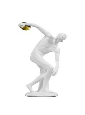 运动人物铁饼健身创意北欧摆件样板间书房博古架客厅电视柜装饰品