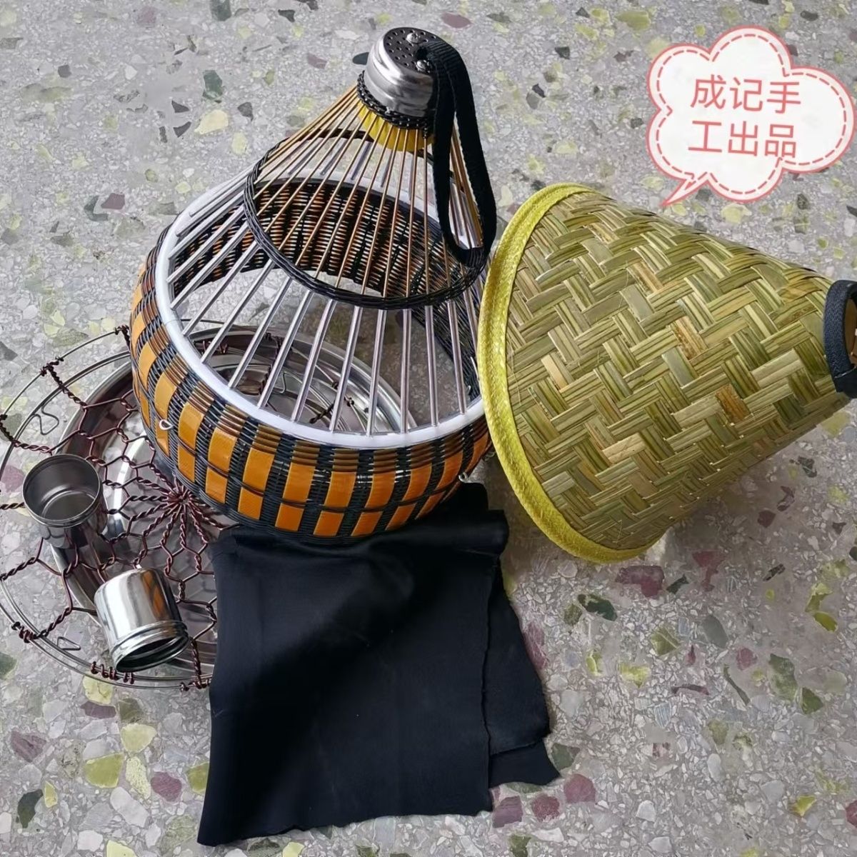 竹鸡鸪笼28CM宽成记手工鹧鸪竹鸡养殖笼鸟笼咕咕鸡笼嘎嘎鸡专用 - 图2