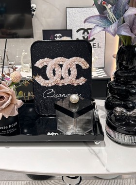 ins黑白风摆件加厚高清磨砂细闪画北欧艺术摆台高档经典电视摆件