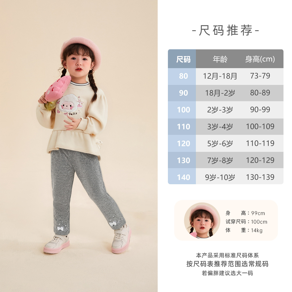 【2025秋冬新品】儿童打底裤女童加绒休闲长裤冬装灰色裤子女宝宝 - 图2