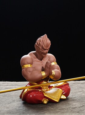 新中式齐天大圣摆件紫砂美猴王孙悟空创意家居玄关桌面装饰品摆放