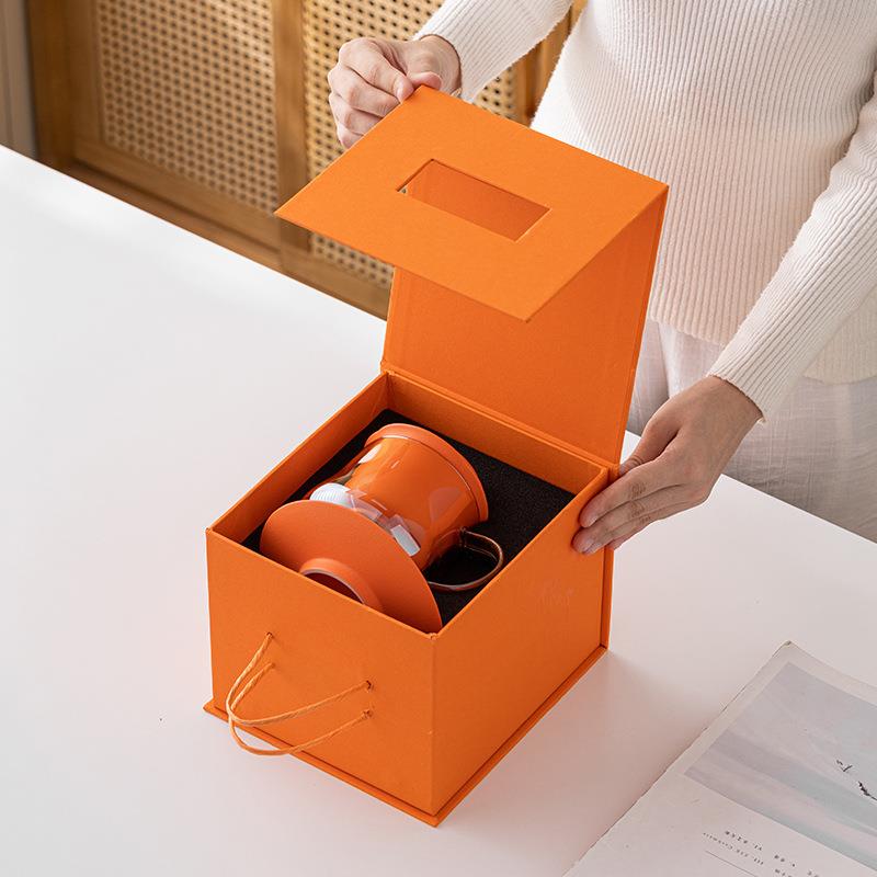 好事发生马克杯商务礼品泡茶杯茶水分离玻璃公道杯带过滤礼盒 - 图2