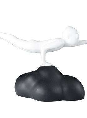 现代简约北欧小飞人桌面摆设雕塑摆件样板房售楼处软装饰品