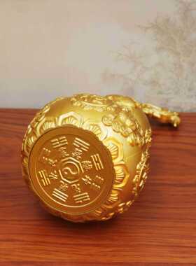 黄铜龙头貔貅葫芦开口铜葫芦铜摆件家居客厅玄关办公室摆设工艺品