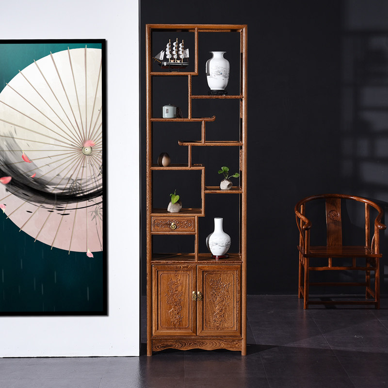 红木家具 鸡翅木博古架 实木中式超窄多宝阁博物架 古董架 置物架,淘宝优惠券,粉丝福利购,淘宝优惠卷