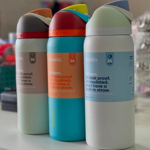 Owala Freesip 16OZ/24OZ/32OZ不锈钢带吸管保温杯运动杯弹盖杯 - 图2