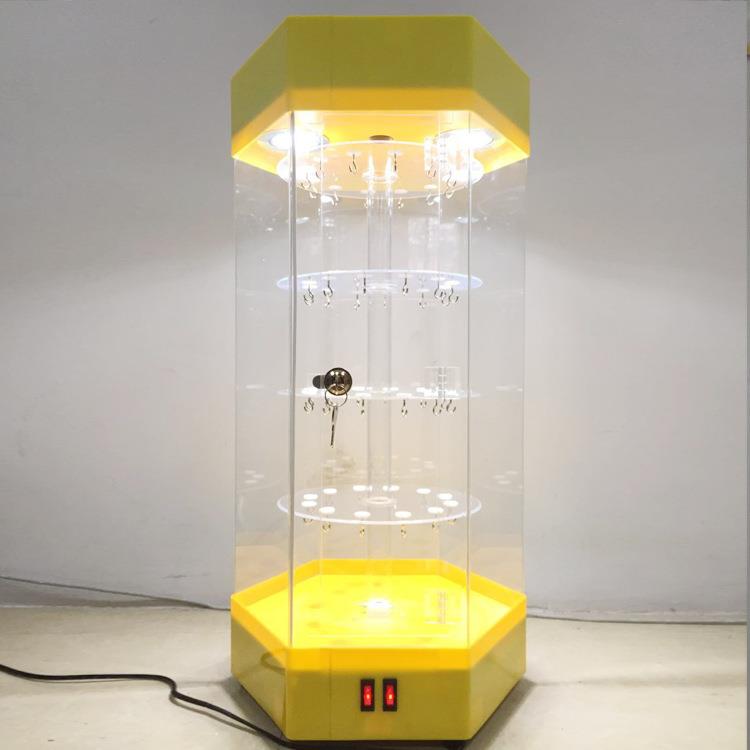 有机玻璃展示架小挂件礼品旋转展示柜样品饰品耳环精品展柜亚克力 - 图0