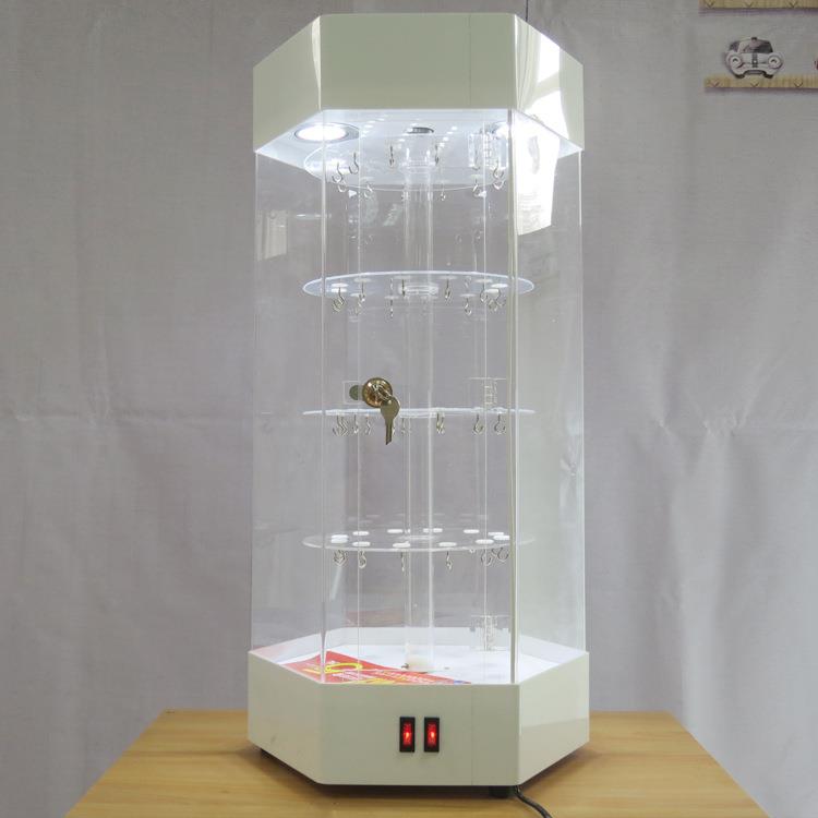 有机玻璃展示架小挂件礼品旋转展示柜样品饰品耳环精品展柜亚克力 - 图1