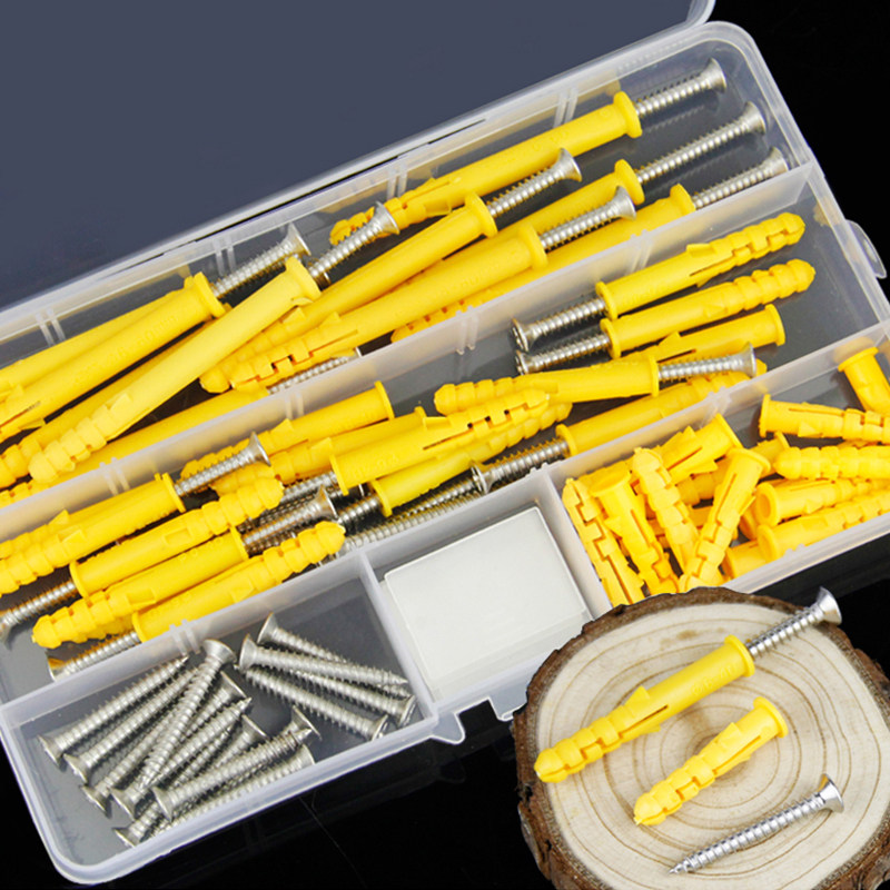 M6M8小黄鱼塑料膨胀螺丝/涨栓胶塞套装膨胀管配自攻螺丝钉304拉爆,淘宝优惠券,粉丝福利购,淘宝优惠卷