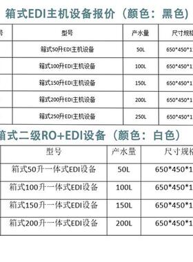 医院检验科超纯水制备系统反渗透EDI设备箱式EDI一体式机器RO