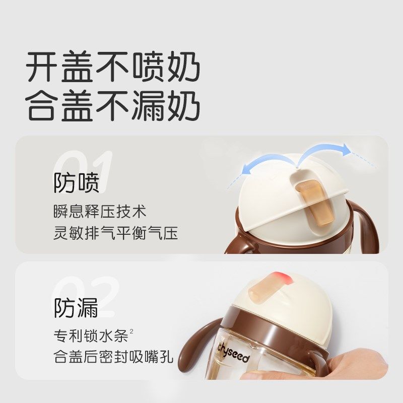 世喜儿童吸管杯宝宝直饮吸管水杯婴幼儿奶瓶喝水牛奶杯1一2岁以上,淘宝优惠券,粉丝福利购,淘宝优惠卷