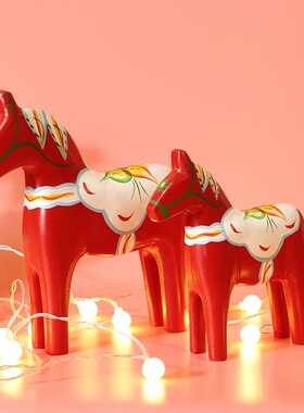 招财达拉木马轻奢摆件客厅电视柜酒柜家居装饰品办公室桌面工艺品