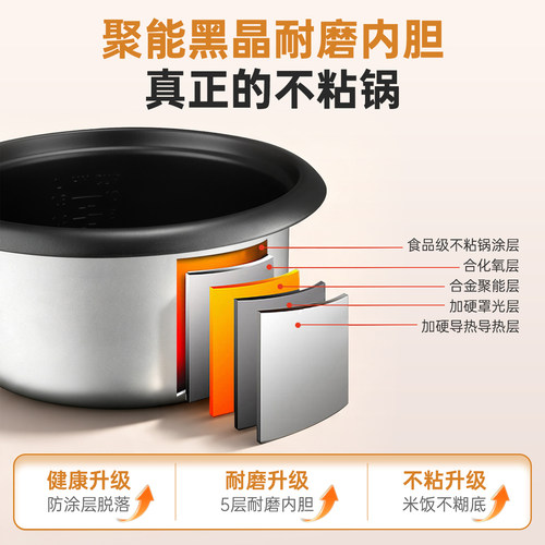半球官方正品电饭煲家用1迷你小型2-4人老式电饭锅3L一5升煮蒸笼6 - 图0