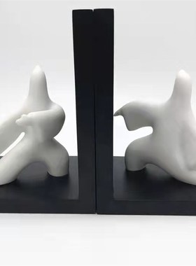 新中式太湖石书档摆件样板间创意家居玄关书房书柜太极人物装饰品