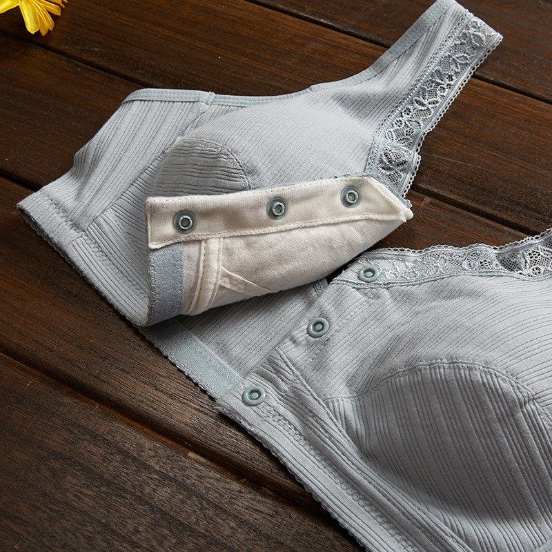 妈妈内衣背心式前扣文胸无钢圈中年妇女超大码R薄款蕾丝胸罩,淘宝优惠券,粉丝福利购,淘宝优惠卷