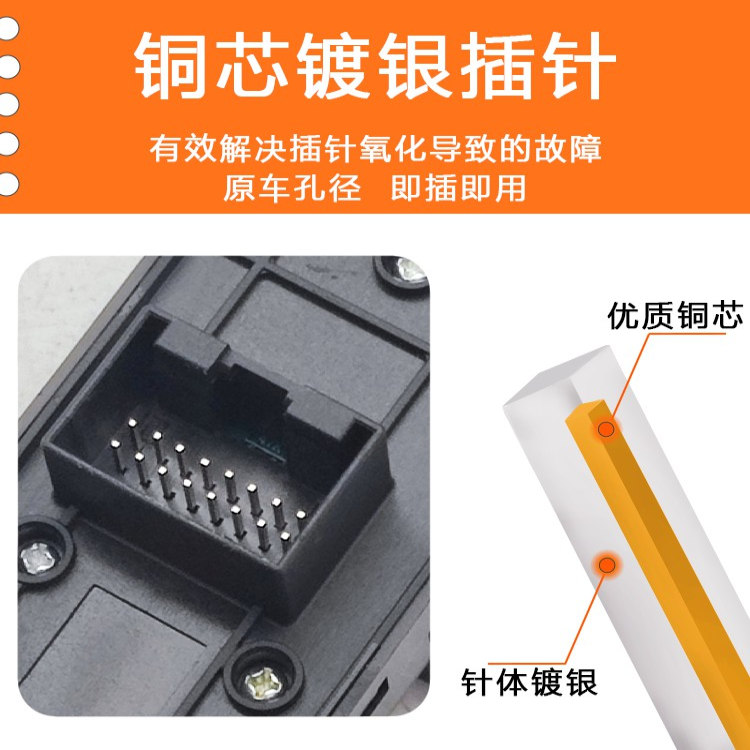 Suitable for Leapmoon T03 glass lift switch main driving window button assembly electric door front left main control accessories