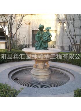 厂家制作流水石雕喷泉大理石户外庭院喷泉现代欧式喷泉雕塑