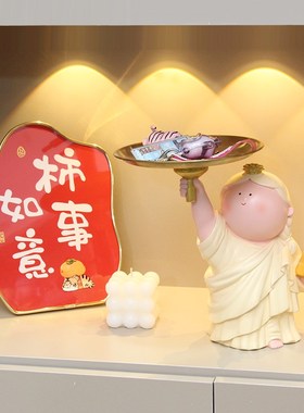 自由女神入户玄关鞋柜钥匙收纳摆件酒柜电视柜家居装饰品乔迁礼物