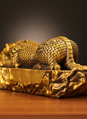 纯黄铜吐水吸水神兽蚣蝮镇避水y瑞兽玄关酒柜办公桌装饰摆件卫生