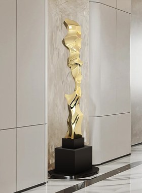 抽象人物雕塑楼梯口装饰品玄关落地瘦H高款细长型艺术摆件工艺品