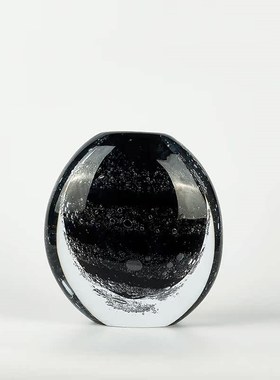 现代高端气泡琉璃花瓶样板房精致软装餐厅桌面摆件玄关酒柜插花器