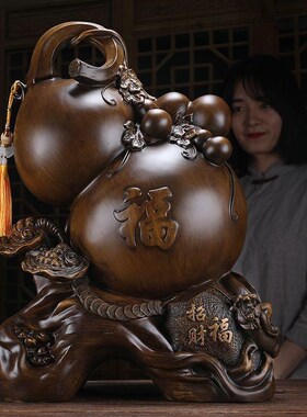 招财电视摆件玄关大开业客厅葫芦酒柜G装饰办公室工艺品乔迁号送