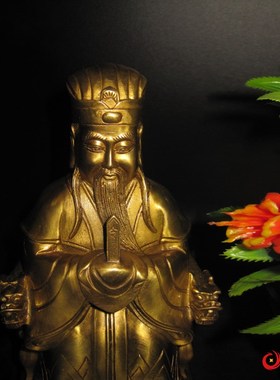 包邮纯铜灶王爷爷灶王奶奶灶君灶神司命菩萨铜像神像佛像工艺品