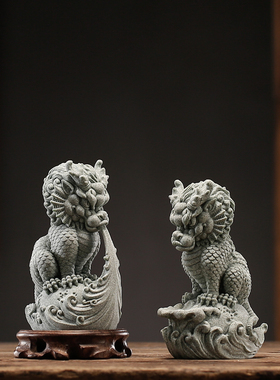 国潮水神兽招财茶宠茶玩摆件创意守护神兽鱼缸造景客厅桌面装饰品