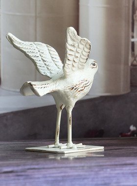 复古铸铁小鸟动物装饰摆件庭院花园杂货阳台桌面橱窗陈列创意软装