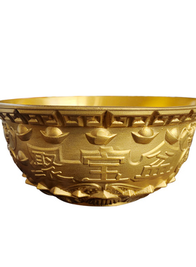 祥云阁纯铜聚宝盆摆件铜盆客厅店铺装饰工艺品开业礼品