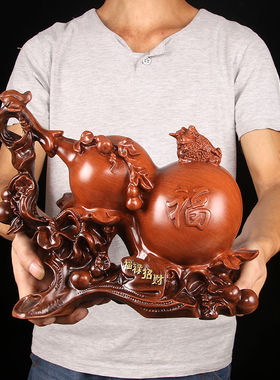 招财金蟾葫芦摆件客厅酒柜电视柜装饰办公室春节桌面装饰新年礼品