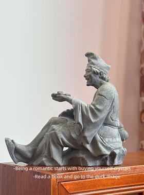 「济颠僧 活佛济公」中式禅意人物盆景装饰鱼缸造景桌面摆件礼物