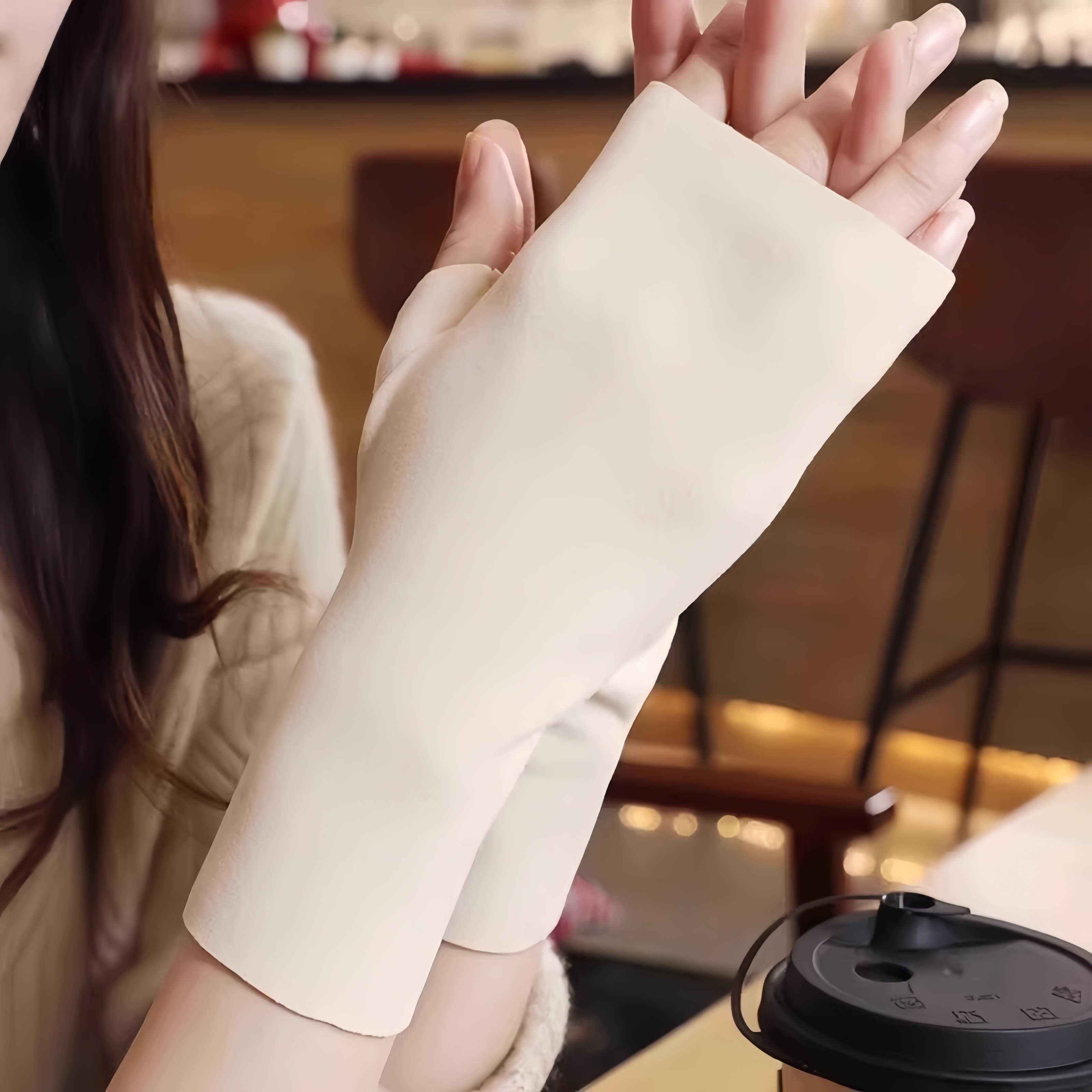 半指手套女冬季天露指德绒发热学生写字打字加绒保暖情侣薄款半截,淘宝优惠券,粉丝福利购,淘宝优惠卷